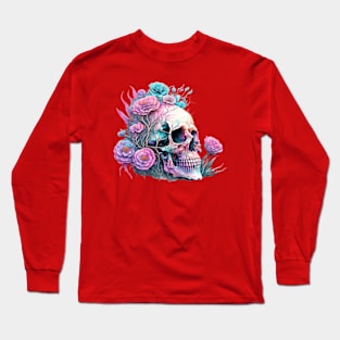 Skull of flowers Long Sleeve T-Shirt